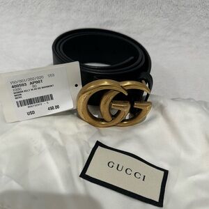 Black Gucci Marmont belt size 80
